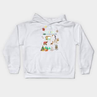 Go Places Kids Collage Kids Hoodie